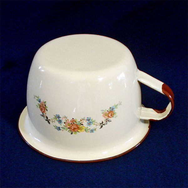 Enamelware Flowers Child's Chamber Pot #4