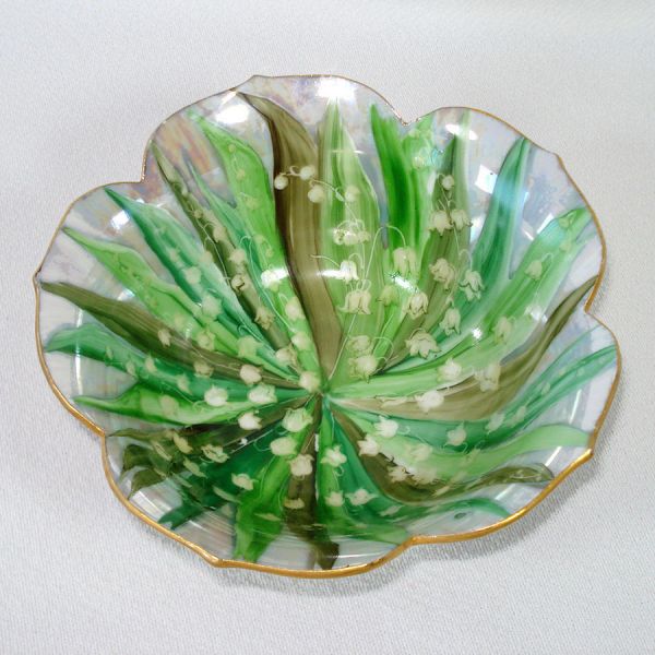 Copper Luster Lily of the Valley Bowl #2