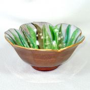 Copper Luster Lily of the Valley Bowl