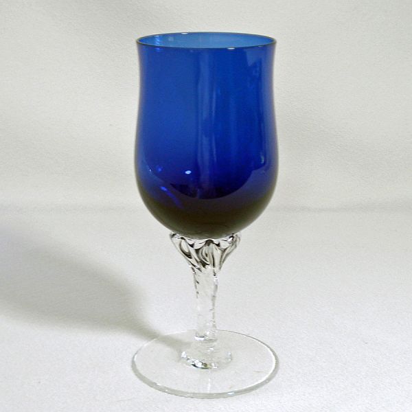 Colony Saturn Indiana Cobalt Blue 6 Wine Goblets #2