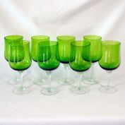 Colony Saturn Indiana 8 Green Water Goblets