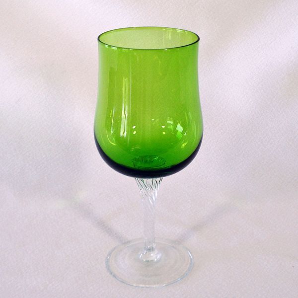 Colony Saturn Indiana 8 Green Water Goblets #2