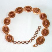 Copper and Goldstone Concho Style Belt