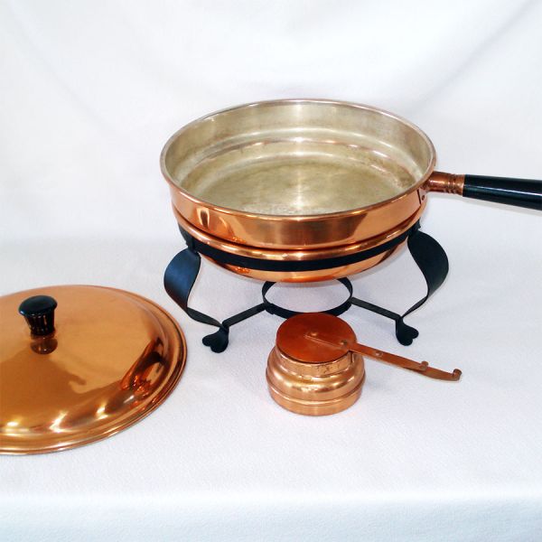 Mid Century Cavalier Copper Chafing Dish #4