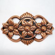 Pretty Copper Triple Flower Brooch