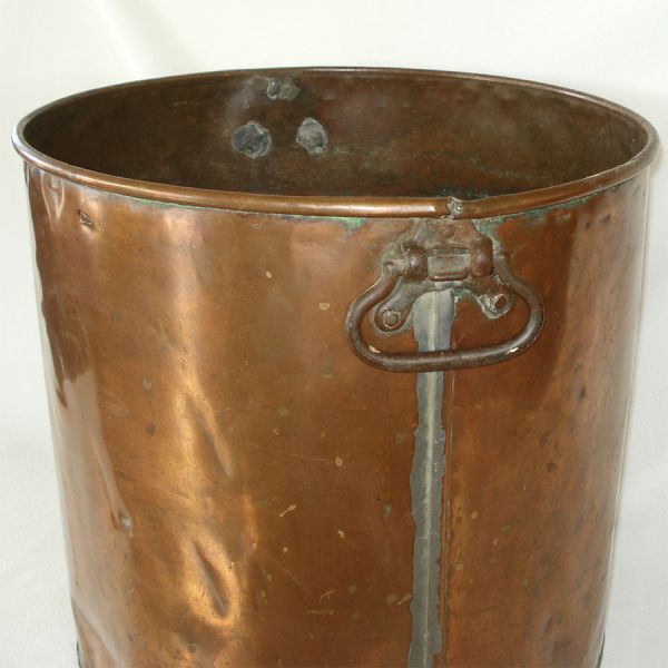 Large Solid Copper 10 Gallon Round Tub Boiler #2