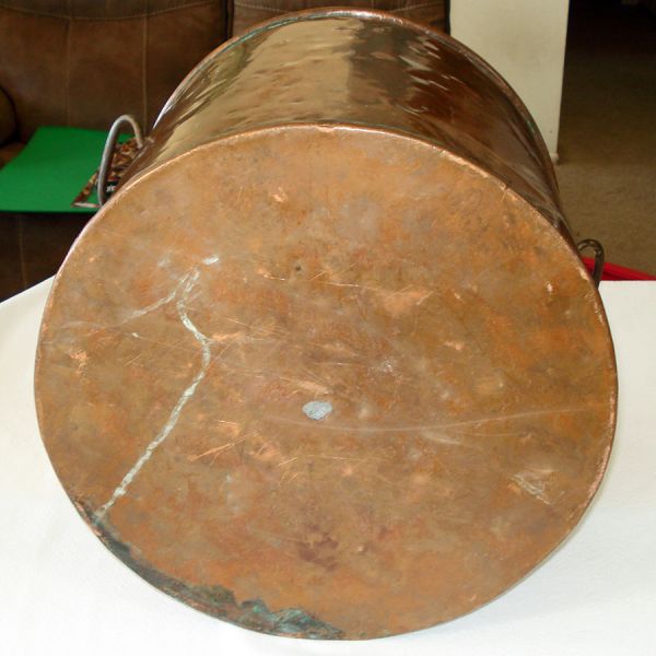 Large Solid Copper 10 Gallon Round Tub Boiler #5