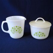 Pyrex Summer Impressions Green Creamer Sugar
