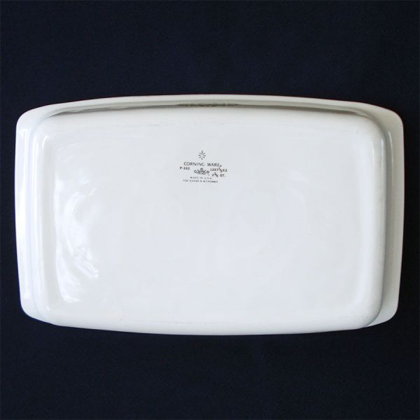 Corning Ware Green Macrame Open Roaster Pan 1973 #4