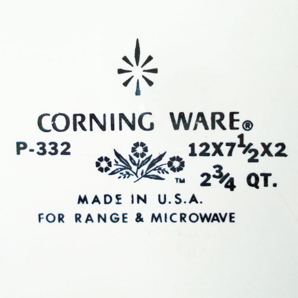 Corning Ware Green Macrame Open Roaster Pan 1973 #5