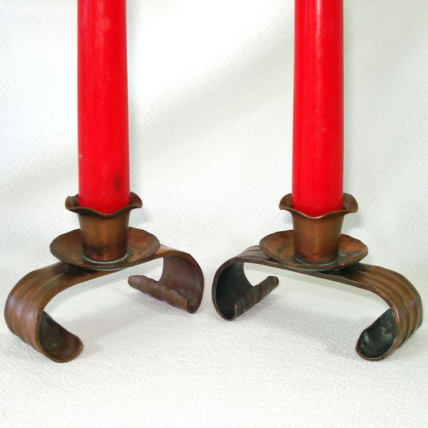 Craftsman Studios Mission Copper Candlesticks #2