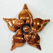 Double Layer Copper Star Flower Brooch Pin