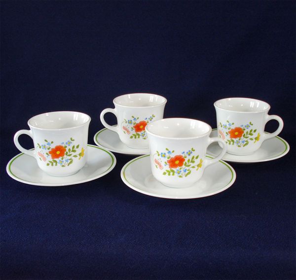 Corelle Wildflower Set 4 Cups and Saucers #2