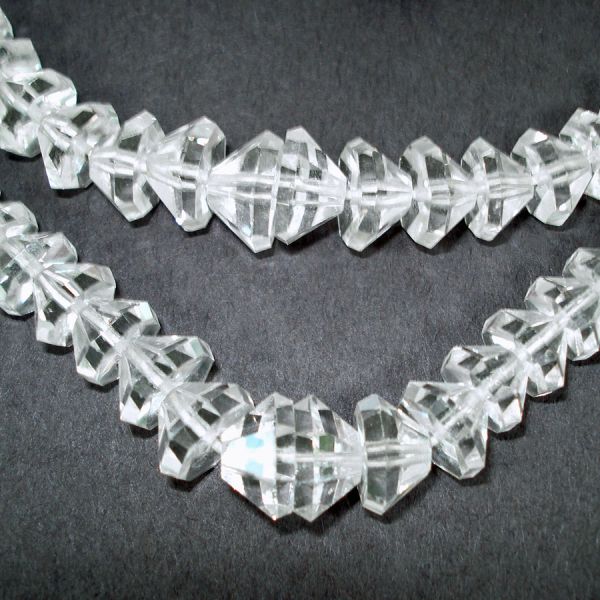 Double Strand Cut Rock Crystal Choker Necklace and Bracelet Set #3