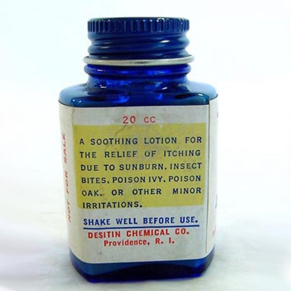 2 Desitin Lotion Vintage Sample Medicine Bottles With Contents #2