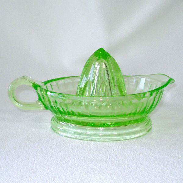 1932 Hocking Green Depression Glass Reamer Juicer #2