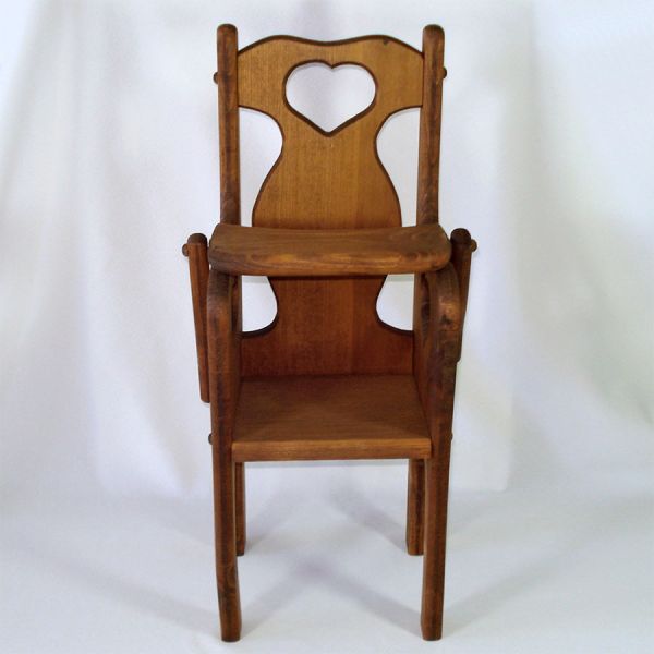 Wooden Doll Chair 23 Inch Optional High Chair Tray #2