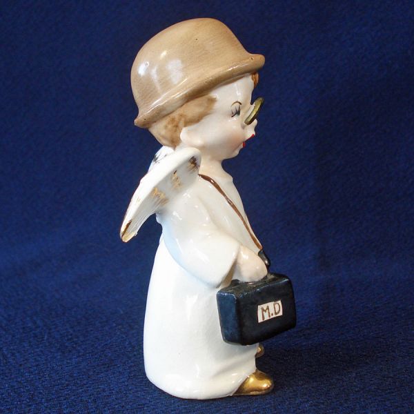 Fine A Quality 1950s Little Boy Doctor Angel Figurine #6
