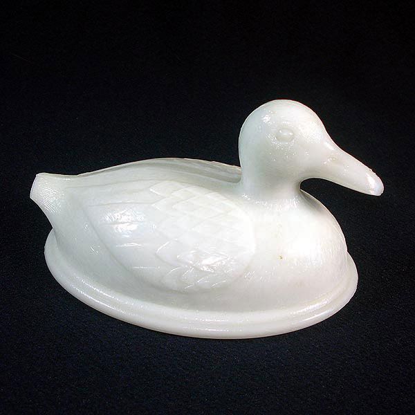Kemple Milk Glass Lid For Covered Duck Dish #1