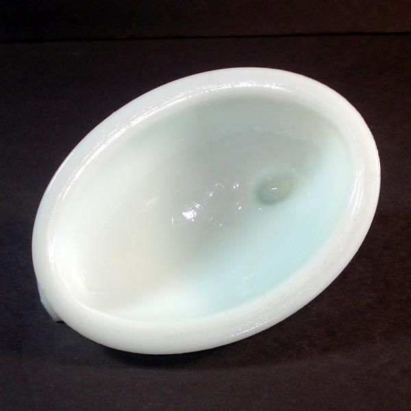 Kemple Milk Glass Lid For Covered Duck Dish #3