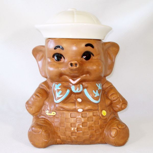 Twin Winton Baby Elephant Sailor Cookie Jar
