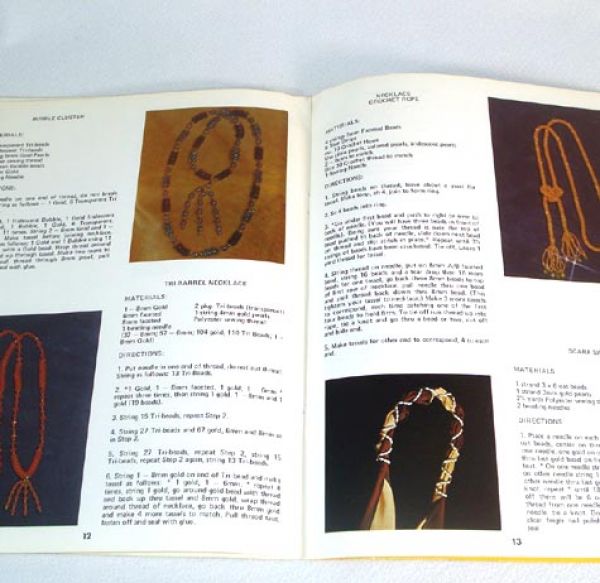 Fashion Fun With Beads 1972 Jewelry Craft Pattern Booklet #4