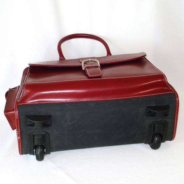 Franklin Covey Burgundy Wheeled Laptop Travel Case #8