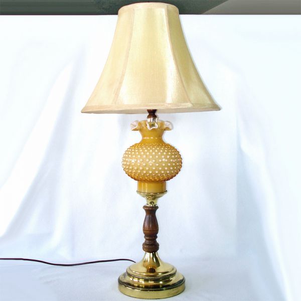 Fenton Cased Honey Amber Table Lamp #2