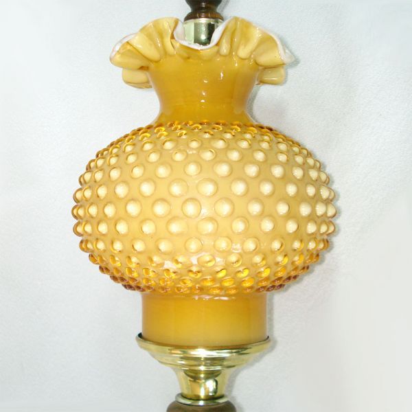 Fenton Cased Honey Amber Table Lamp #3