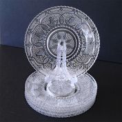 Federal Heritage Crystal 8 Inch Plates, Set of 6 Mint