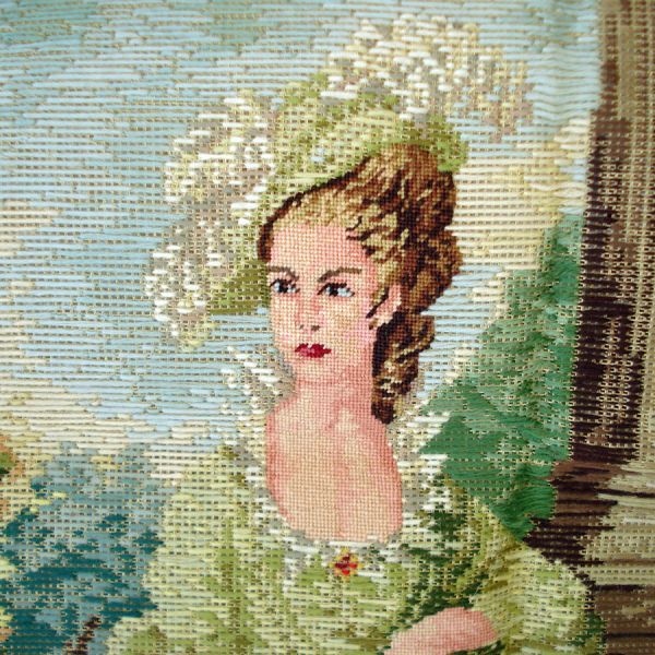 Elegant Lady Large Needlepoint Wall Tapestry Finished #2