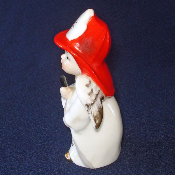 Little Boy Fireman Angel Figurine 1950s Japan #5