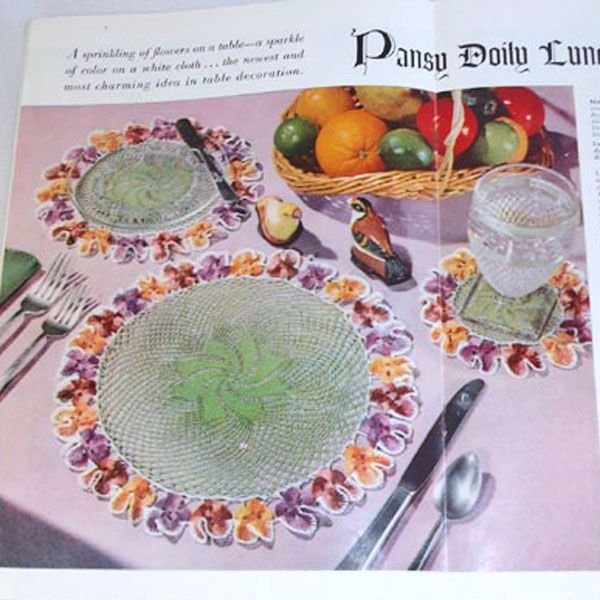 1949 Floral Doilies Crochet Pattern Booklet #3