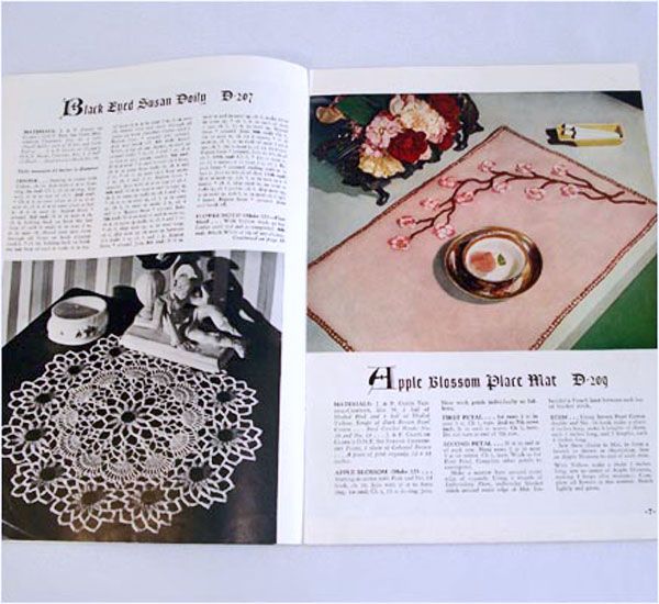 1949 Floral Doilies Crochet Pattern Booklet #4
