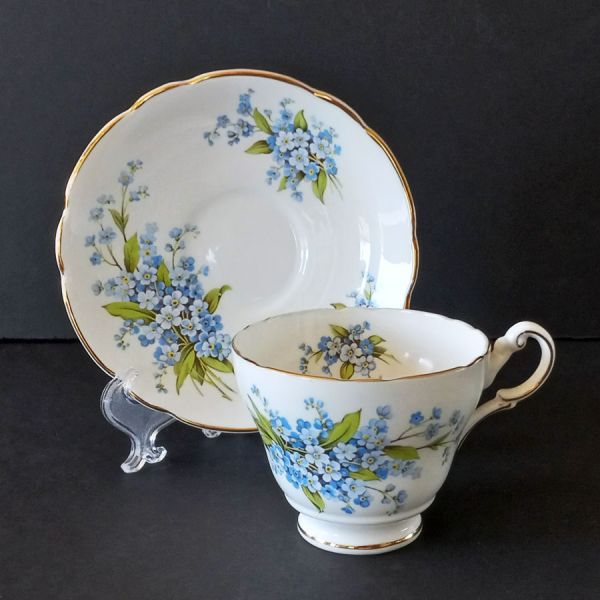 Forget-Me-Nots English Bone China Cup and Saucer Set #2