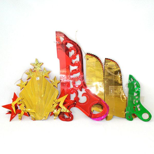 Colorful Expanding Metallic Foil Christmas Party Bells #5