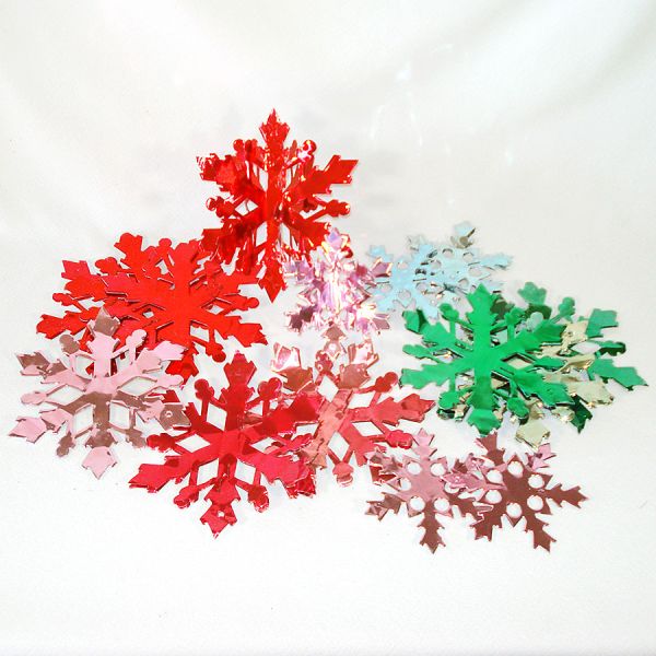 Lot 15 Metallic Foil 3D Fold-Out Snowflake Christmas Decorations