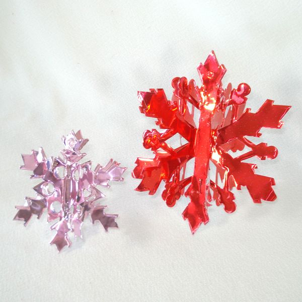 Lot 15 Metallic Foil 3D Fold-Out Snowflake Christmas Decorations #3