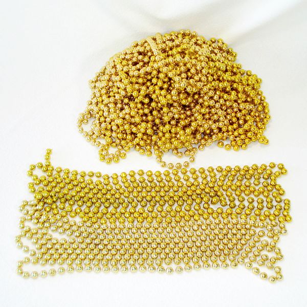 Large Lot Fused Gold Bead Christmas Garland 1400 Feet