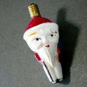 Cone Head Unusual Santa Claus Figural Christmas Light Bulb Working