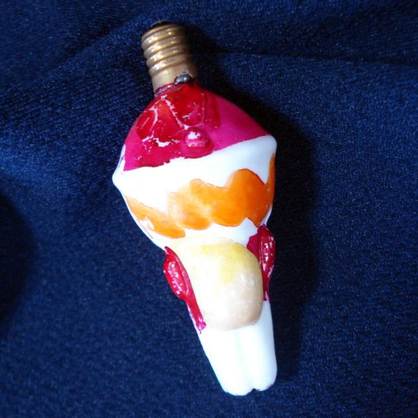 Cone Head Unusual Santa Claus Figural Christmas Light Bulb Working #2