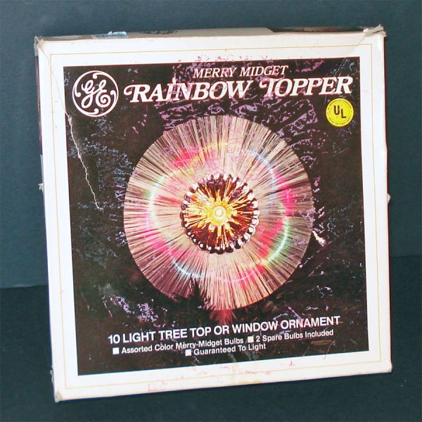 GE Merry Midget Rainbow Fiber Optic Christmas Tree Topper #2