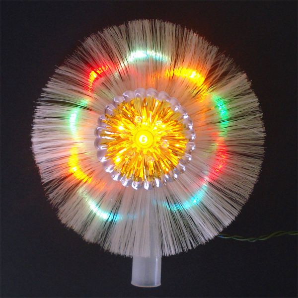 GE Merry Midget Rainbow Fiber Optic Christmas Tree Topper #3