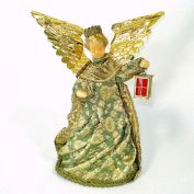 Koestel Wax Angel With Lantern Christmas Tree Topper Figurine