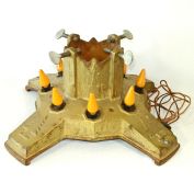 Cast Iron Art Deco Lighted Christmas Tree Stand