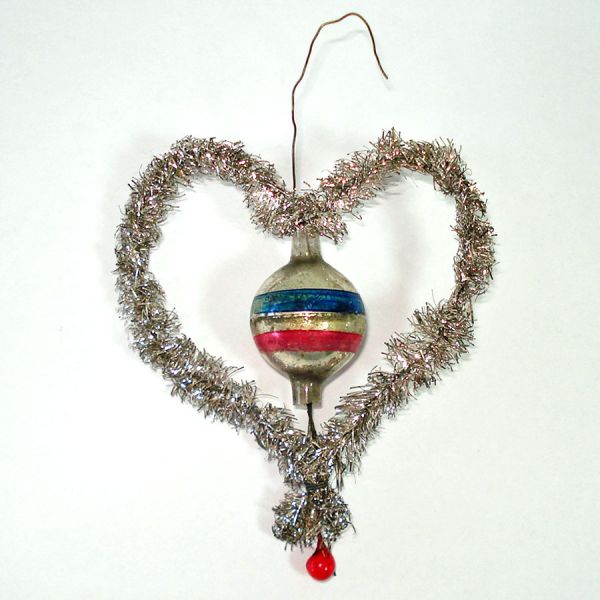 Antique German Tinsel and Glass Christmas Ornaments #2