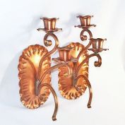 Gregorian Copper Double Wall Candle Sconces