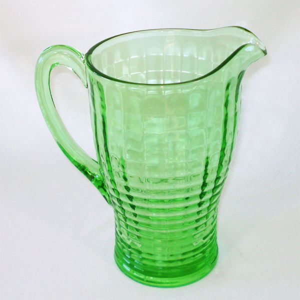 Green Glass 40 Ounce Pitcher Contemporary
