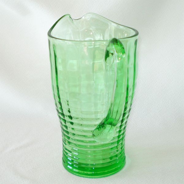 Green Glass 40 Ounce Pitcher Contemporary #3