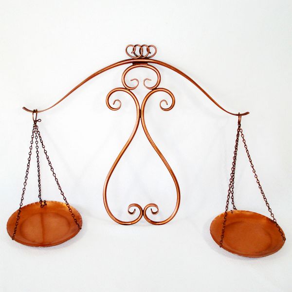 Gregorian Solid Copper Balance Scale Hanging Weight Plates